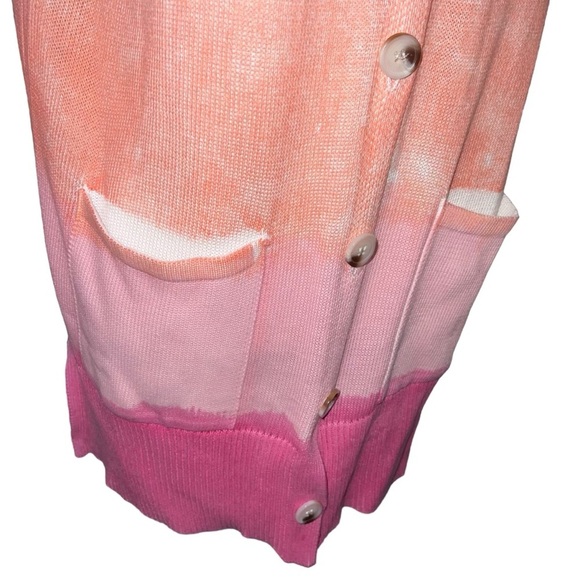 Colorful Distressed Button Long Fall Cardigan - Picture 8 of 11